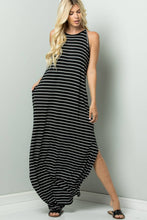 STRIPE CAMI MAXI JERSEY DRESS