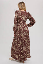 FLORAL PRINT WRAP MAXI DRESS