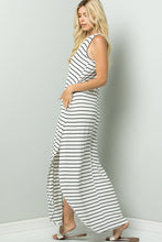 STRIPE CAMI MAXI JERSEY DRESS