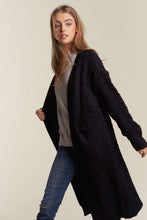 Cable Knit Long Sweater Cardigan