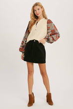 CORDUROY MINI SKIRT