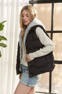 Snap Button Hoodie Jacket