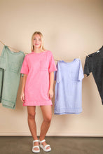 Mineral Washed Knit Oversized Mini Dress