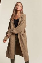 Cable Knit Long Sweater Cardigan