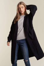 Cable Knit Long Sweater Cardigan