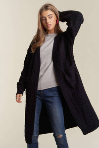 Cable Knit Long Sweater Cardigan