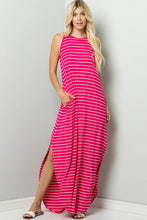 STRIPE CAMI MAXI JERSEY DRESS
