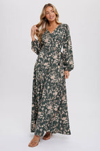 FLORAL PRINT WRAP MAXI DRESS