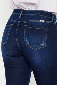 KANCAN - Mid Rise Flare Dark Stonewash
