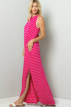 STRIPE CAMI MAXI JERSEY DRESS