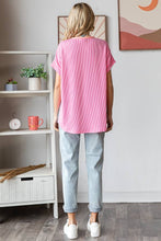Women's Twist Rib Color Block Knit Top T5498