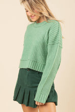 Ribbed Knit Sweater - Sage