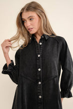 Washed Denim Shirt Dress