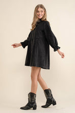 Washed Denim Shirt Dress