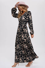 FLORAL PRINT WRAP MAXI DRESS