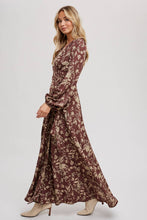 FLORAL PRINT WRAP MAXI DRESS