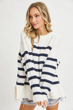 STRIPED PULLOVER OVERSIZE  SWEATER