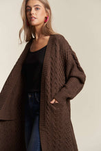 Cable Knit Long Sweater Cardigan