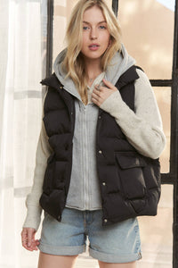 Snap Button Hoodie Jacket