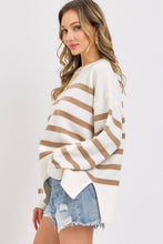 STRIPED PULLOVER OVERSIZE  SWEATER