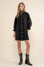 Washed Denim Shirt Dress