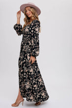 FLORAL PRINT WRAP MAXI DRESS