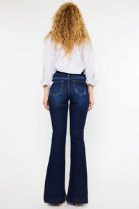 KANCAN - Mid Rise Flare Dark Stonewash