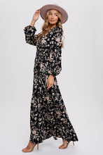 FLORAL PRINT WRAP MAXI DRESS
