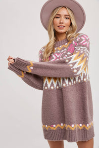 FAIR ISLE SWEATER DRESS