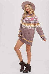 FAIR ISLE SWEATER DRESS