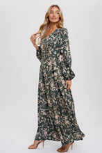 FLORAL PRINT WRAP MAXI DRESS
