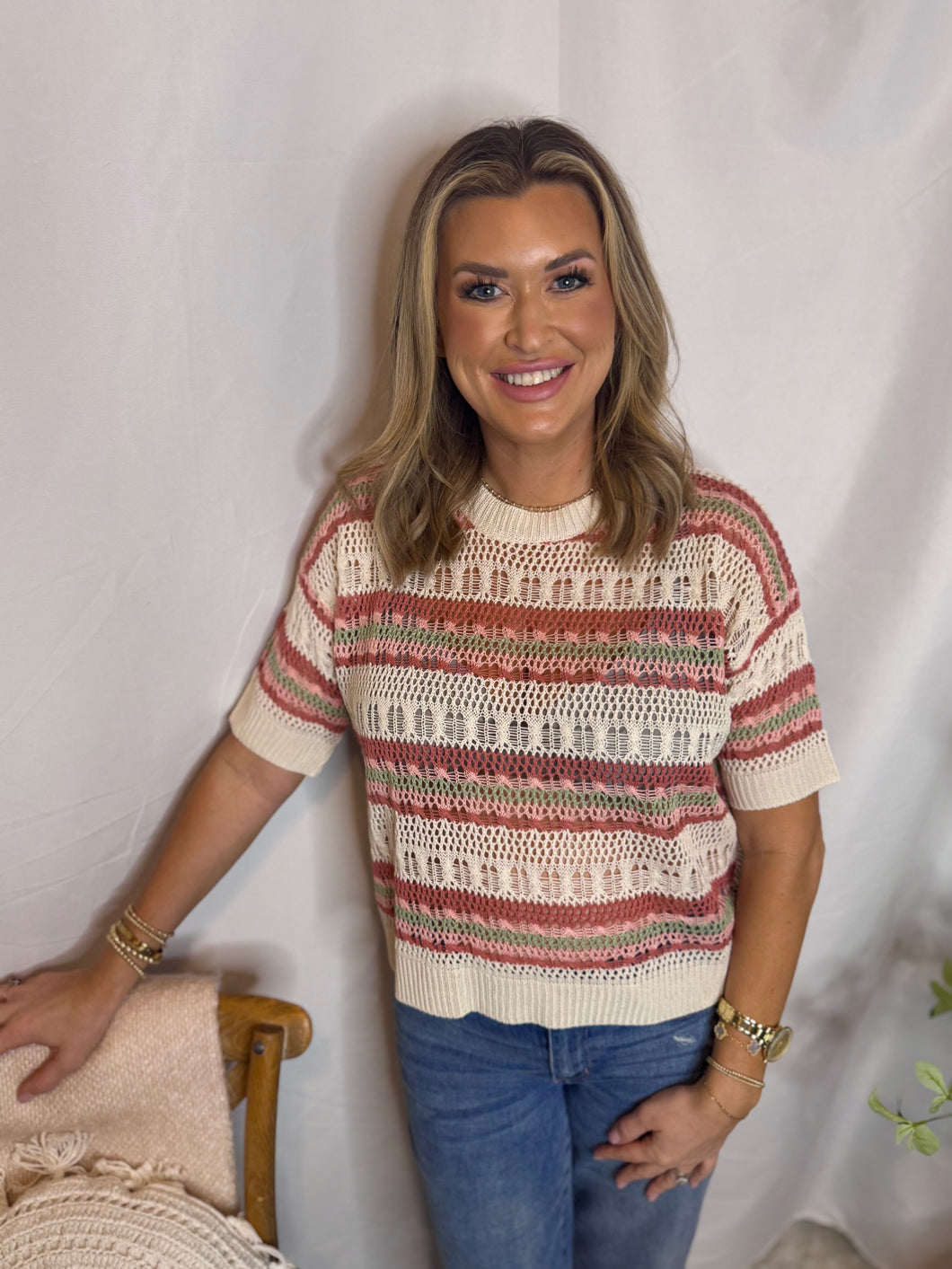 Multi Colored Stripe Sweater