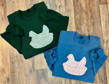 Hen On a Nest Applique Crewneck