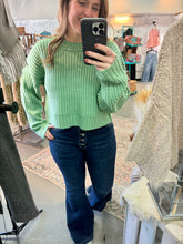 Ribbed Knit Sweater - Sage