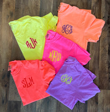 Neon Comfort Colors Monogram Tee