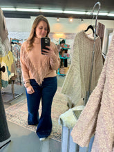 Turtle neck Fringe Sweater-KHAKI