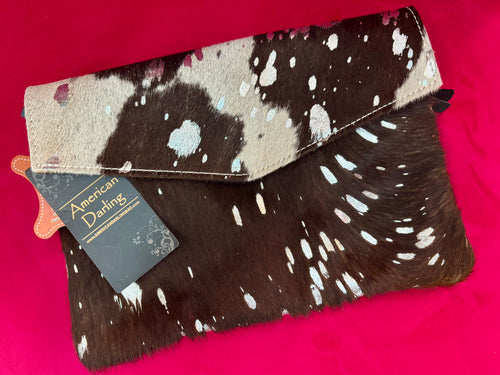 American Darling Cow Print clutch/crossbody