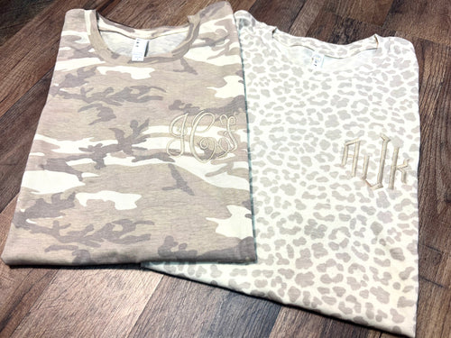 Neutral Printed Monogram Tee
