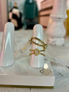 Emilie Double Band Ring Gold Iridescent
