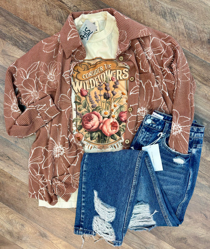 Floral Outline Shacket