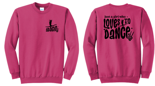 Adagio Girl Who Loves To Dance Crewneck Sweatshirt