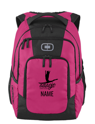 Adagio Dance Pink and Black Backpack