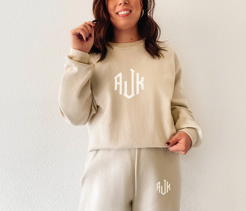 Matching Monogrammed Sweat Suit