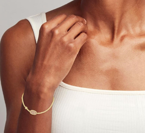 Grayson Stretch Bracelet Gold Mother of Pearl