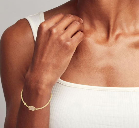 Grayson Stretch Bracelet Gold Mother of Pearl