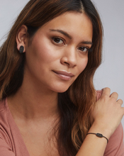 Ellie Stud Earrings Gunmetal Black