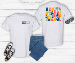 Rainbow Groovy School Tee