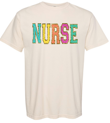Faux Chenille Patch Tee