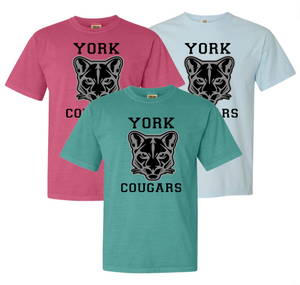 York Cougars Comfort Colors Tee