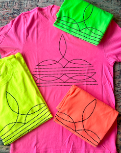 Neon Boot Stitch Tee